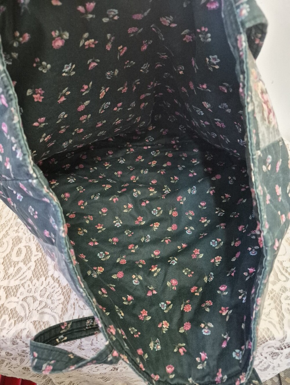 Floral Fabric Tote - Picture 8 of 9